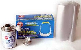 Pool Liner Repair Vinyl Swimming Kit 4 oz with adhesive and patching vinyl