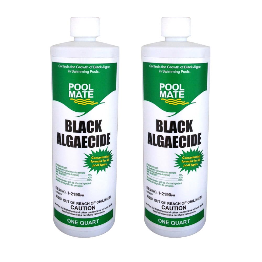 Pool Mate 1-Quart 2-Pack Premium Black Algaecide front view