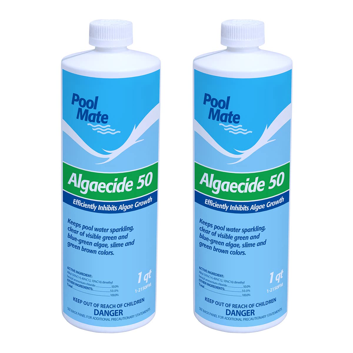 Pool Mate 2-Pack Premium Pool Algaecide 1-Quart front view