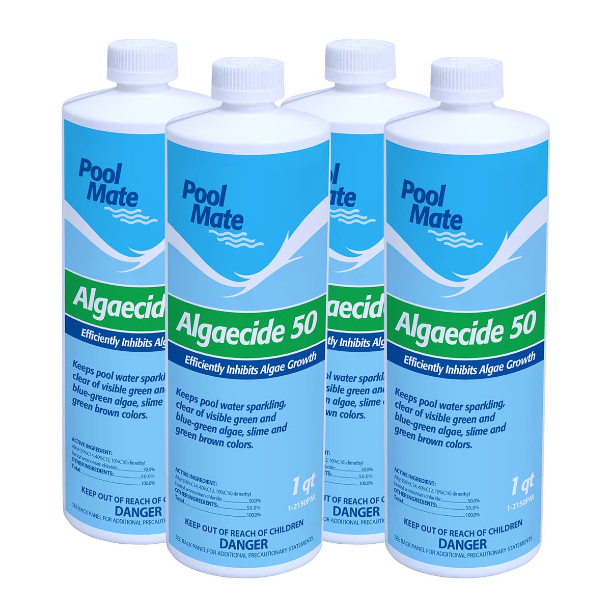Pool Mate 4-Pack Premium Pool Algaecide 1-Quart front view