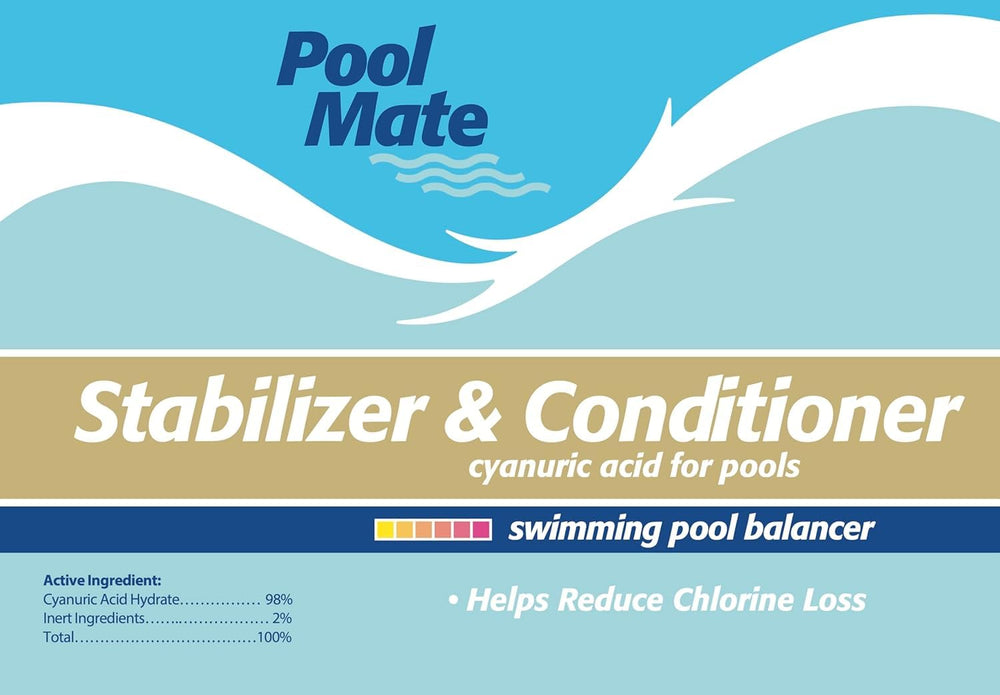 Pool Mate 7-Pounds Premium Pool Stabilizer in use at a pool