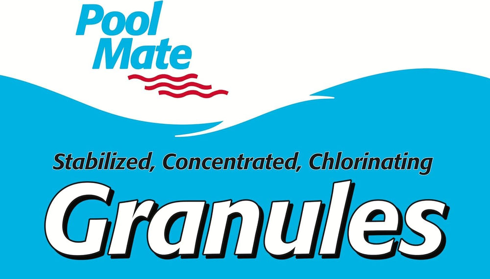 Pool Mate chlorine granules back label with instructions