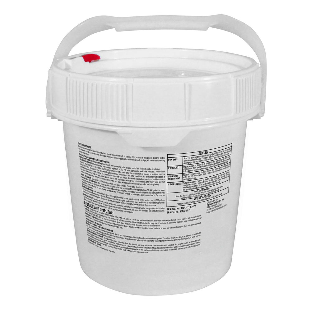 Pool Mate chlorine granules package side view
