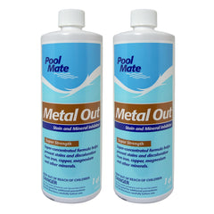 Pool Mate Metal Out 2-Pack concentrated pool stain remover bottles