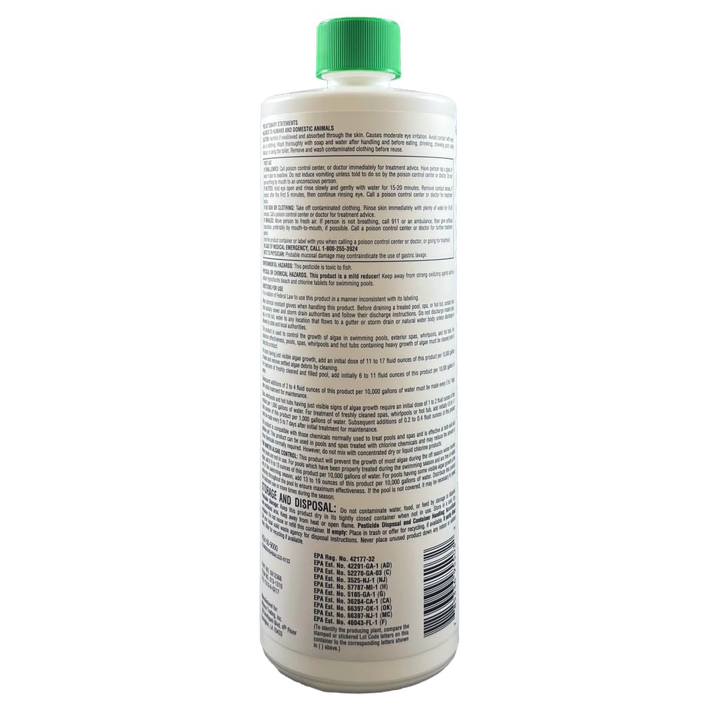 Pool Season Polyquat 60 Algaecide with measuring cap