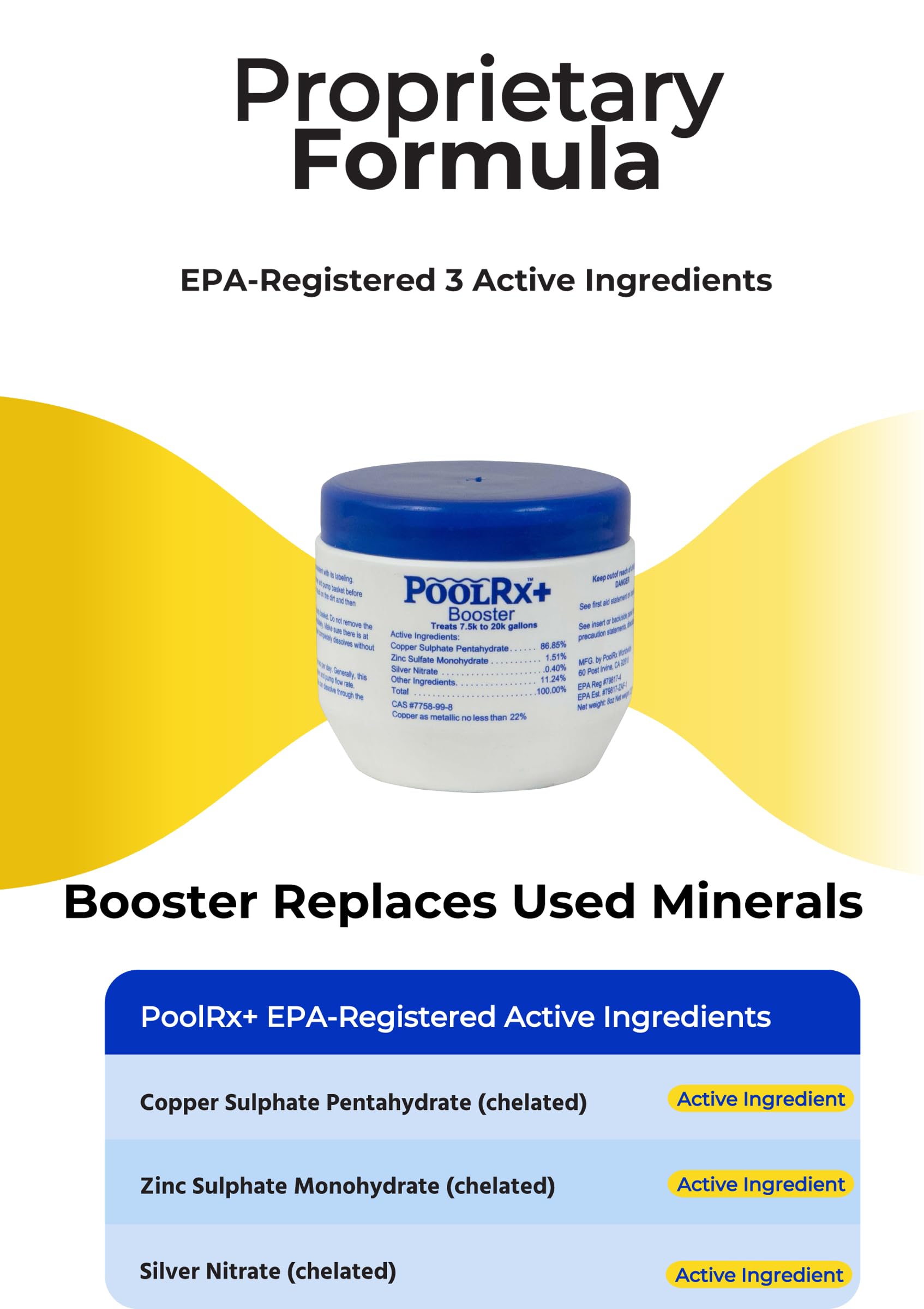 Pool water before and after using PoolRx+