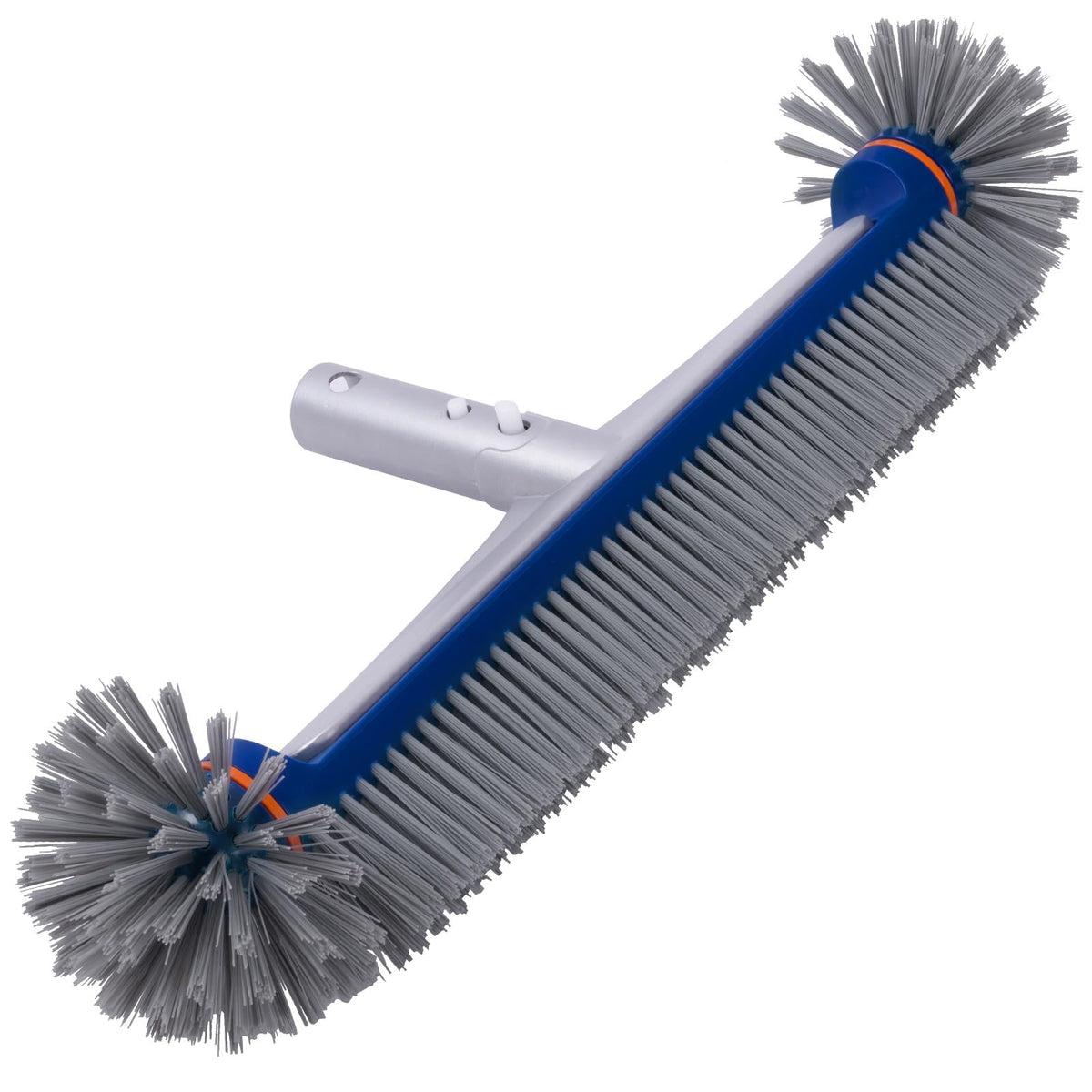 POOLAZA 360 Degree Pool Brush blue model front view