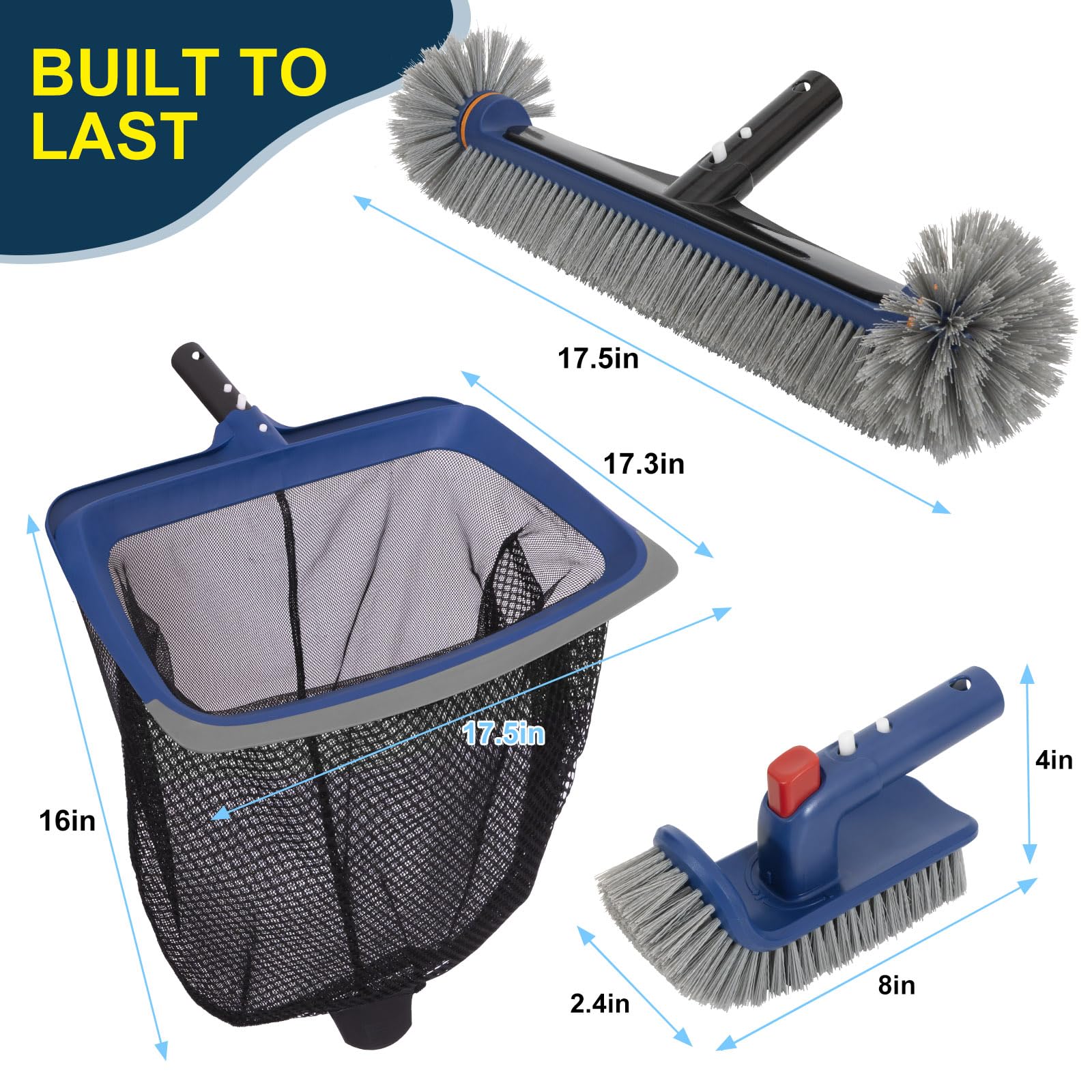 POOLAZA cleaning kit in action at the pool