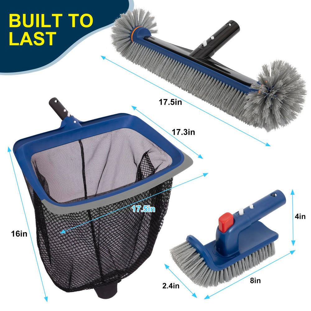 POOLAZA cleaning kit in action at the pool