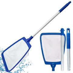POOLAZA Hot Tub Pool Skimmer Net front view with aluminum handle