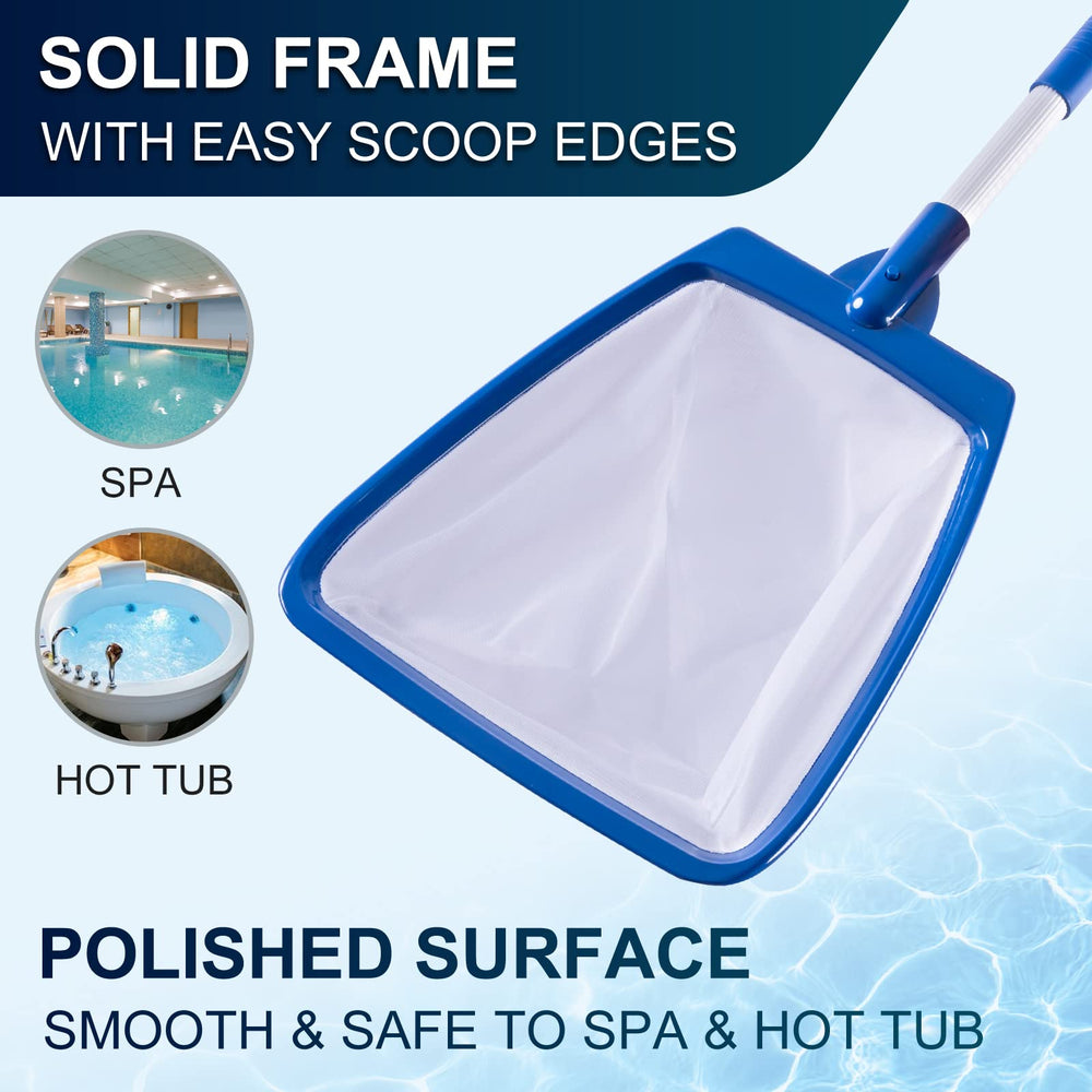 POOLAZA Hot Tub Skimmer Net in use in a hot tub