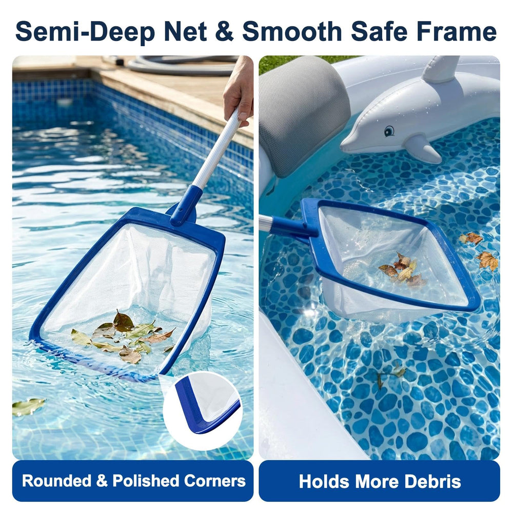 POOLAZA Hot Tub Skimmer Net in use on a hot tub