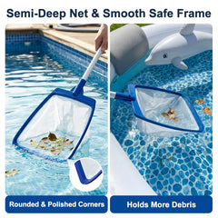 POOLAZA Hot Tub Skimmer Net in use on a hot tub