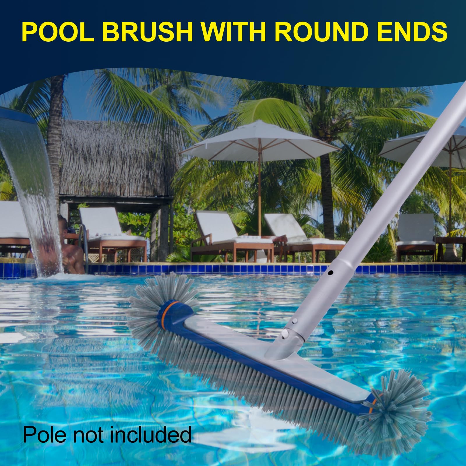 POOLAZA Pool Brush handle attachment view