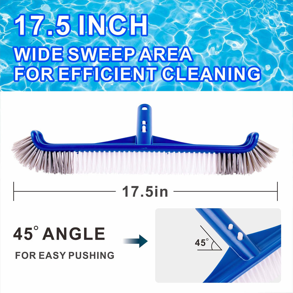 POOLAZA Pool Brush Head demonstrating efficient cleaning on pool tiles