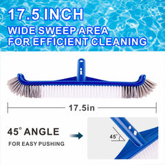 POOLAZA Pool Brush Head demonstrating efficient cleaning on pool tiles