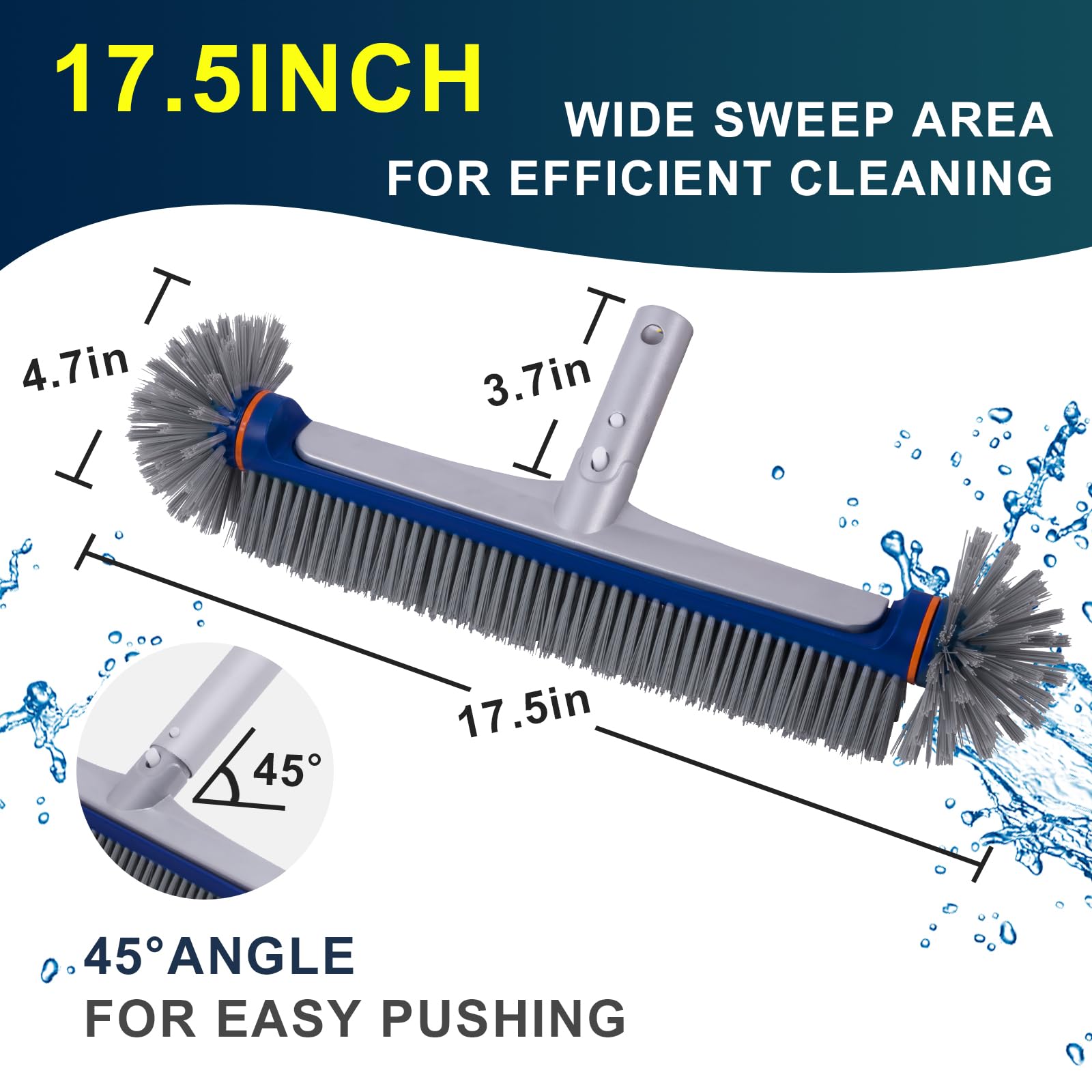 POOLAZA Pool Brush in use in swimming pool