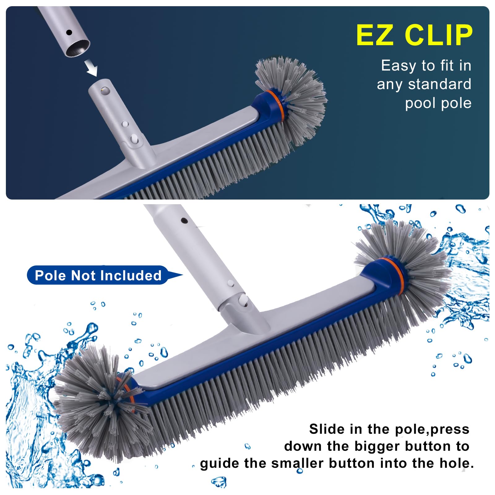 POOLAZA Pool Brush packaging details