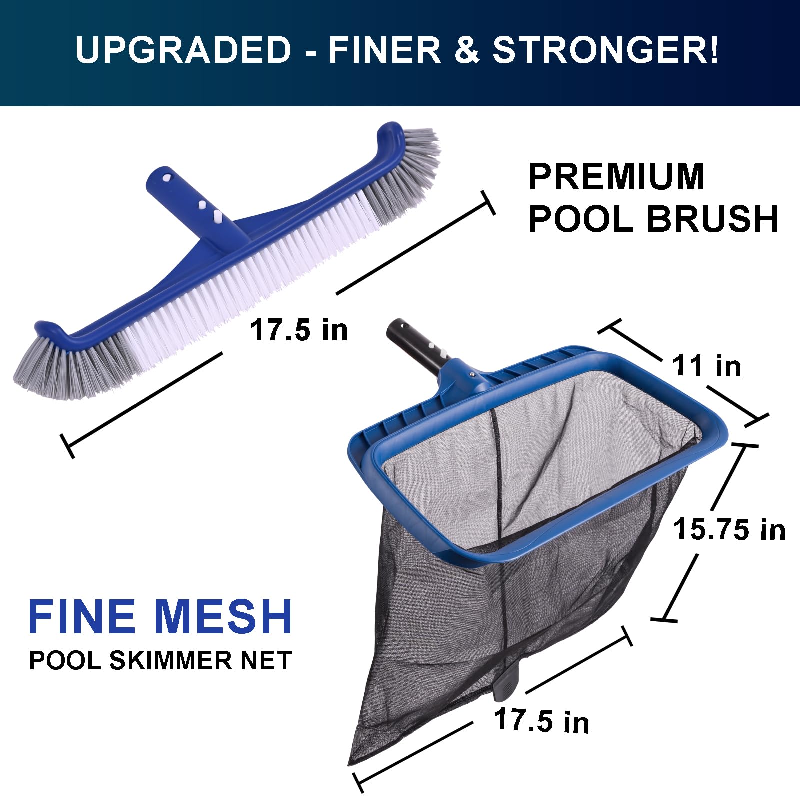 POOLAZA pool skimmer net close-up showing fine mesh