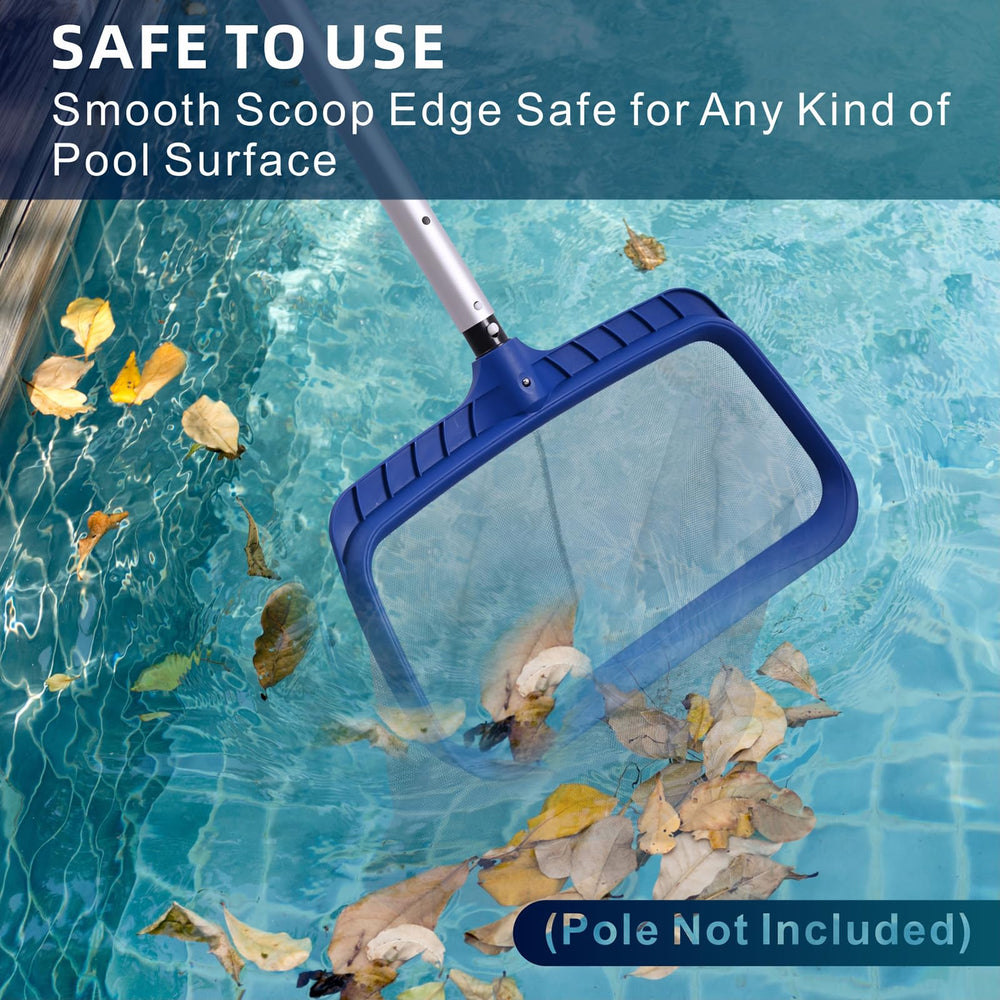 POOLAZA Pool Skimmer Net in use, cleaning pool surface