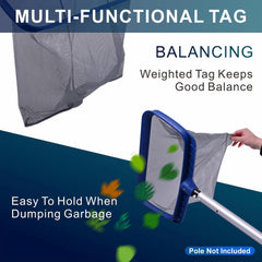 POOLAZA Pool Skimmer Net with weighted tag for balance