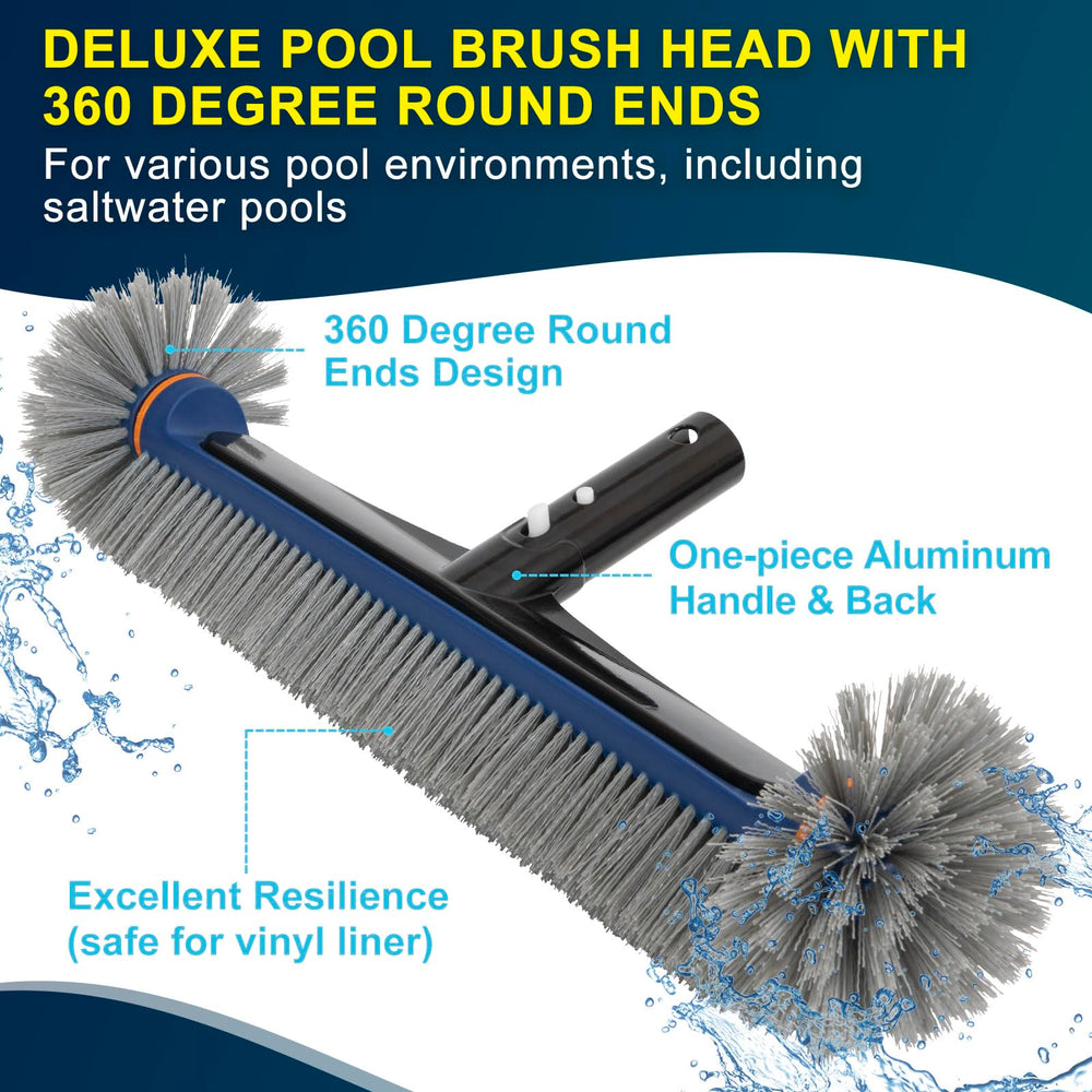 POOLAZA rotatable handheld scrub brush close-up