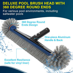 POOLAZA rotatable handheld scrub brush close-up