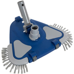 POOLAZA Weighted Pool Vacuum Head front view with side brushes