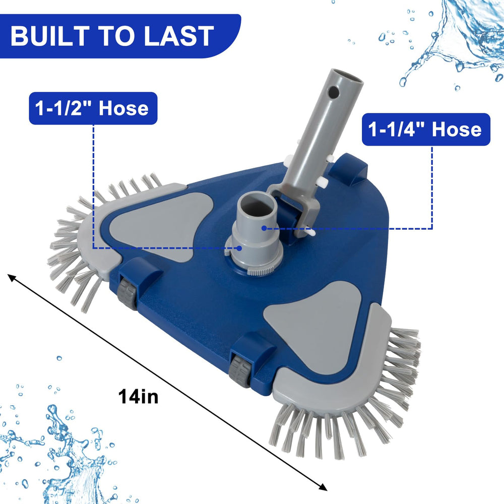 POOLAZA Weighted Pool Vacuum Head in navy blue colour