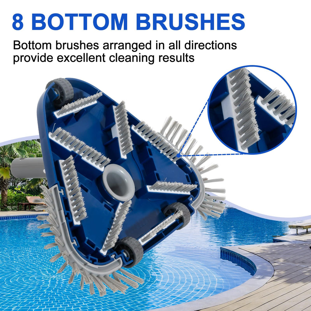 POOLAZA Weighted Pool Vacuum Head with 360° rotatable hose adaptor