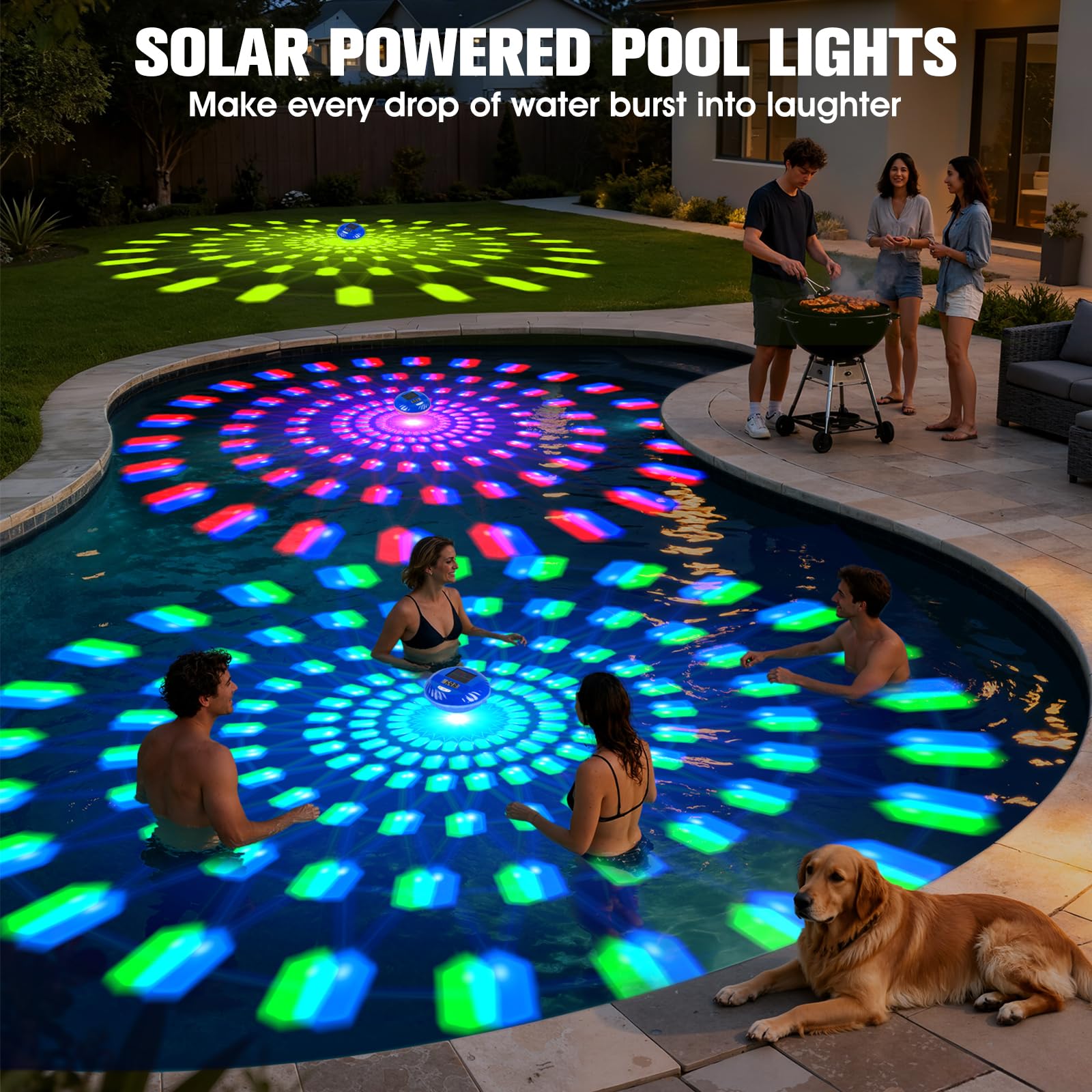 PoolBliss Solar Pool Light's packaging