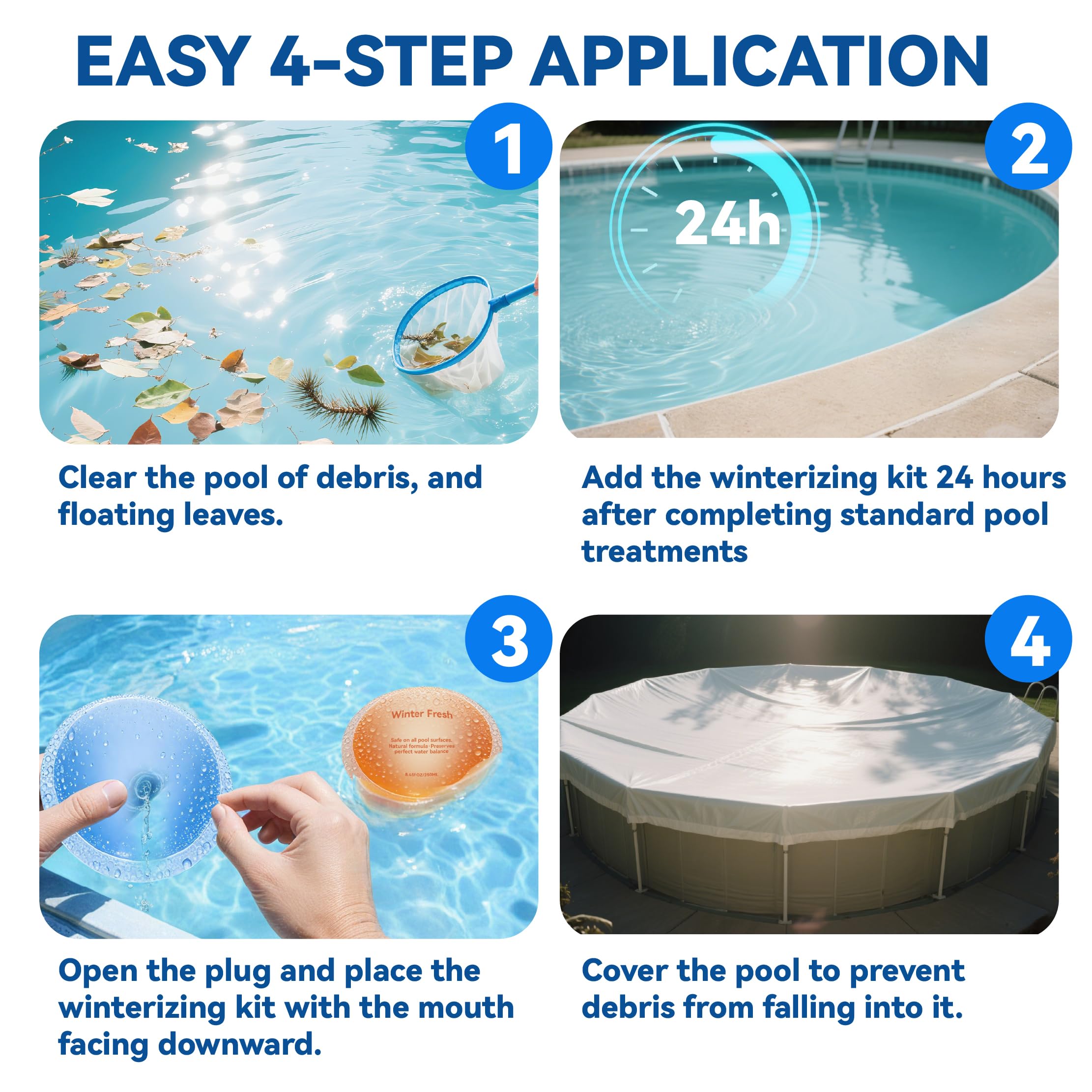 PoolCoolPro Pool Closing Kit on a summer patio