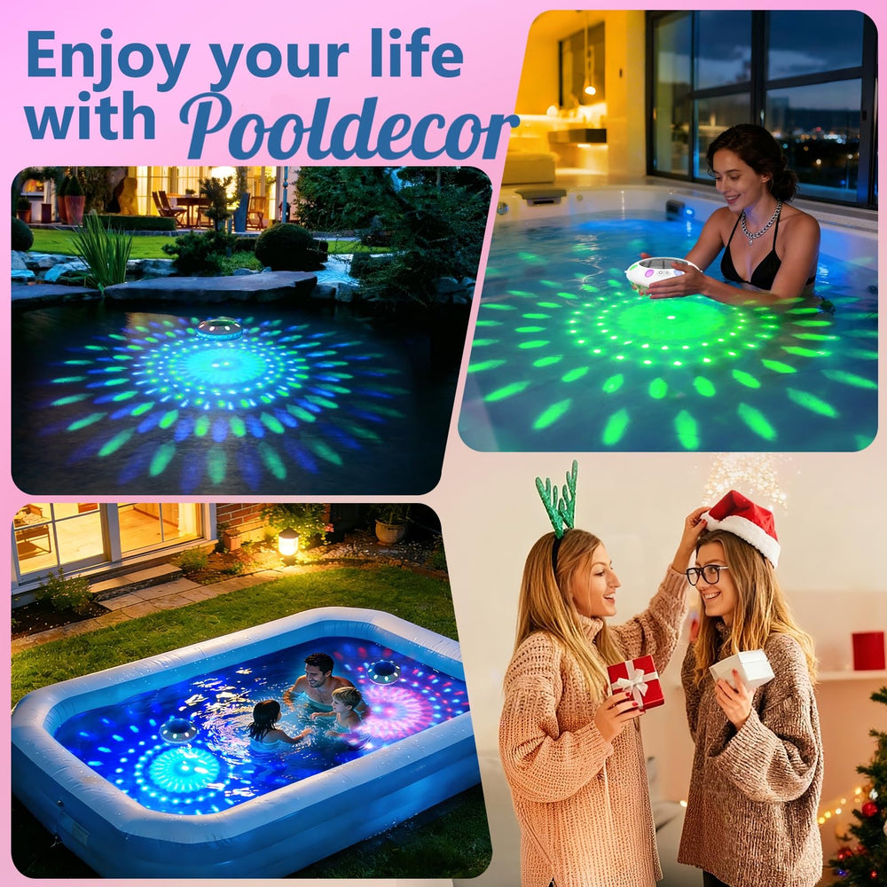 Pooldecor Floating Pool Light with marquee top lights