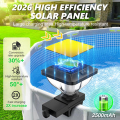 Pooldecor Solar Pool Light in garden setting