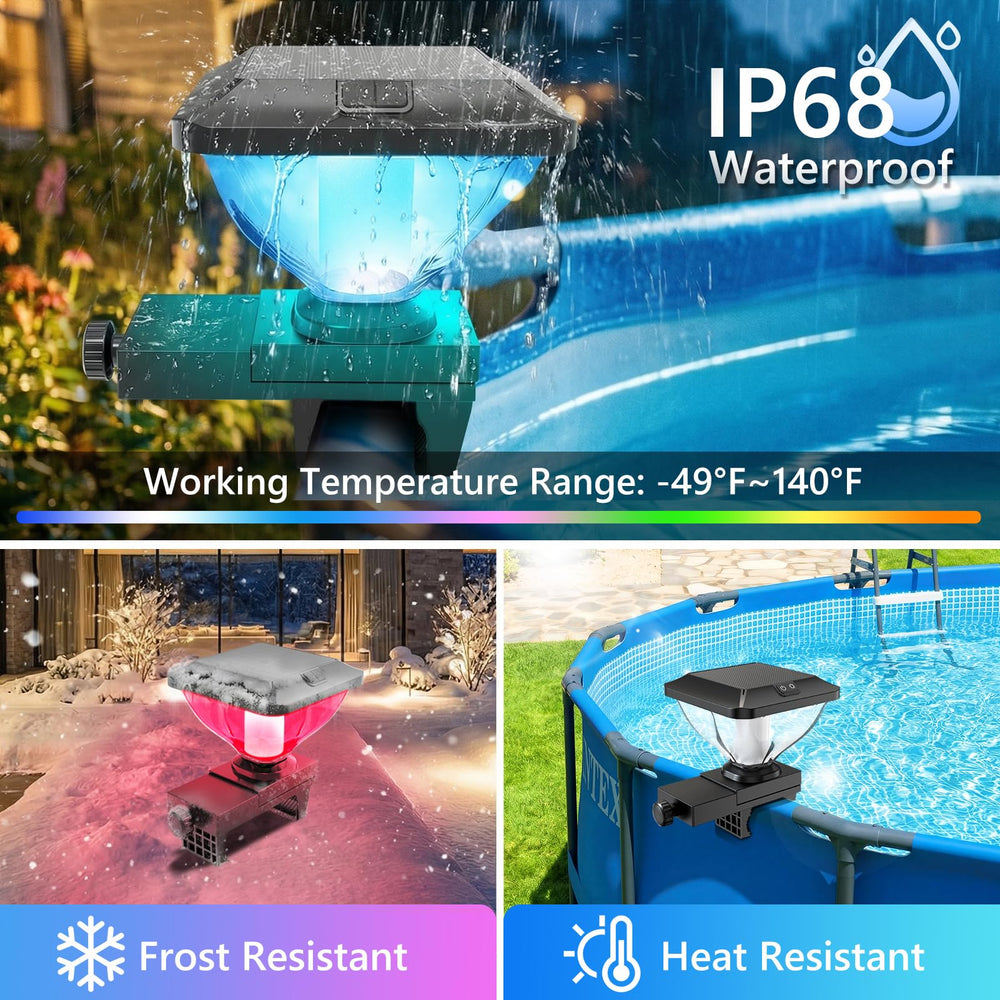 Pooldecor Solar Pool Lights packed in original packaging
