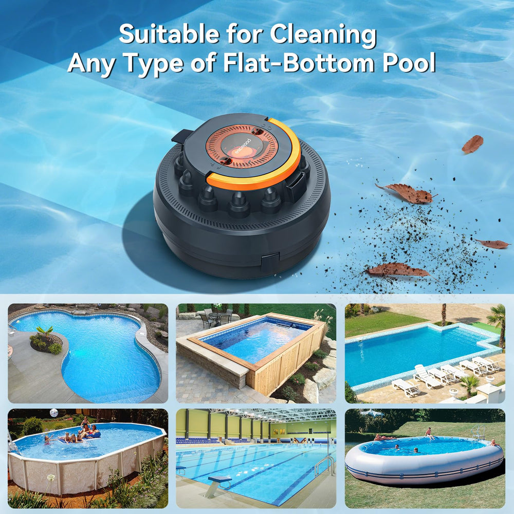 poolease X2 Cordless Pool Cleaner Robot with retrieval hook
