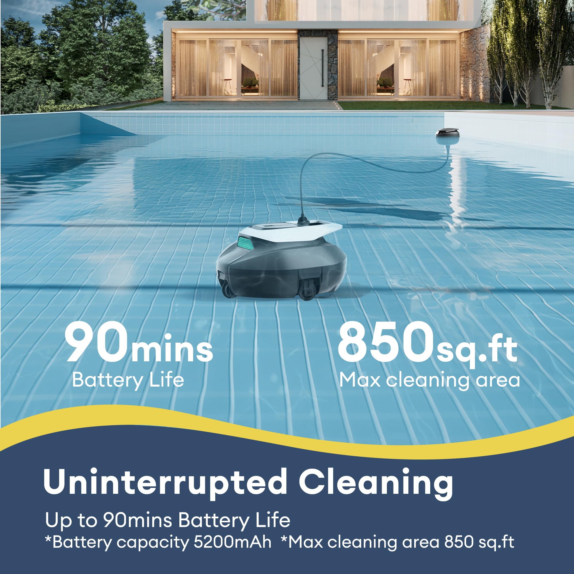 Pooleco Robotic Pool Cleaner S111 auto-parking feature