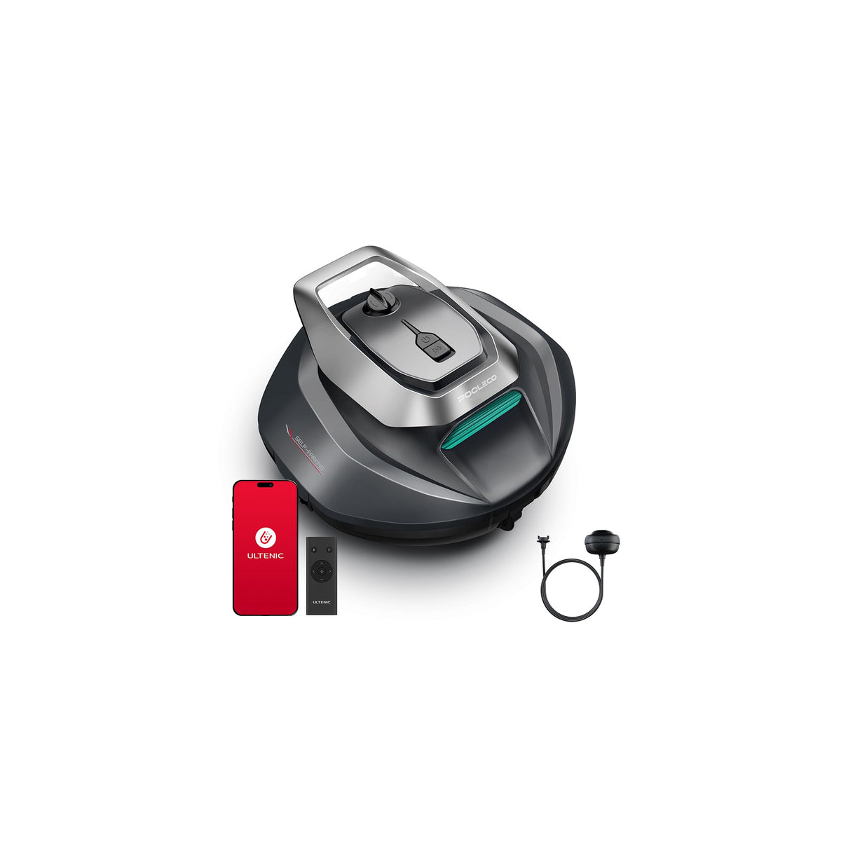 Pooleco Robotic Pool Cleaner S111 front view in light green