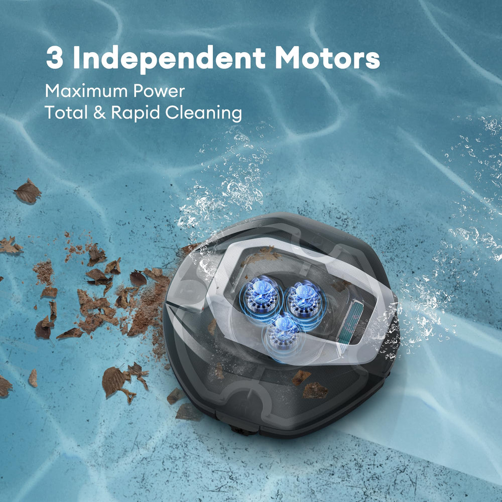 Pooleco Robotic Pool Cleaner S111 showing smart control features