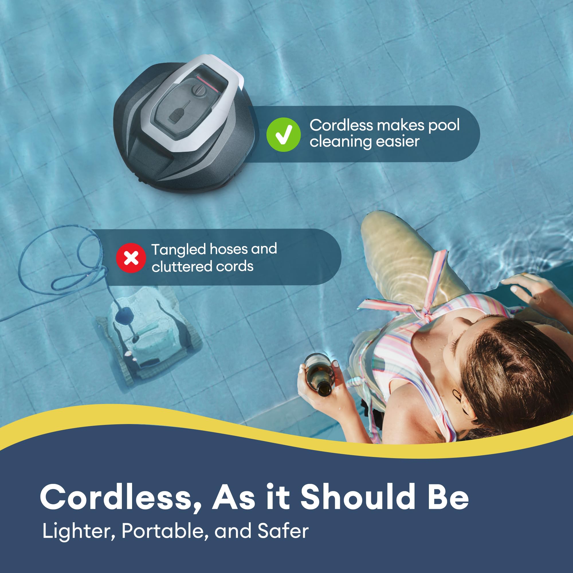 Pooleco Robotic Pool Cleaner self-parking feature demonstration