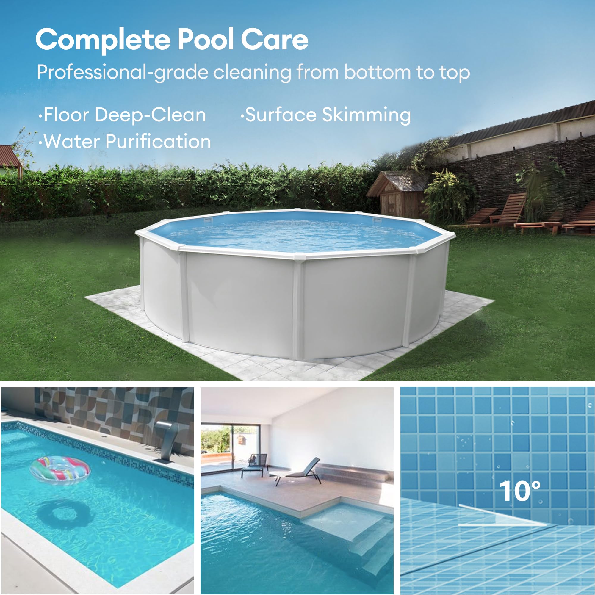 Pooleco Robotic Pool Cleaner with detachable filter screen