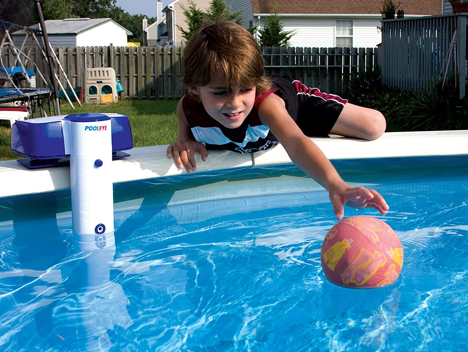 PoolEye Immersion Pool Alarm in use at poolside