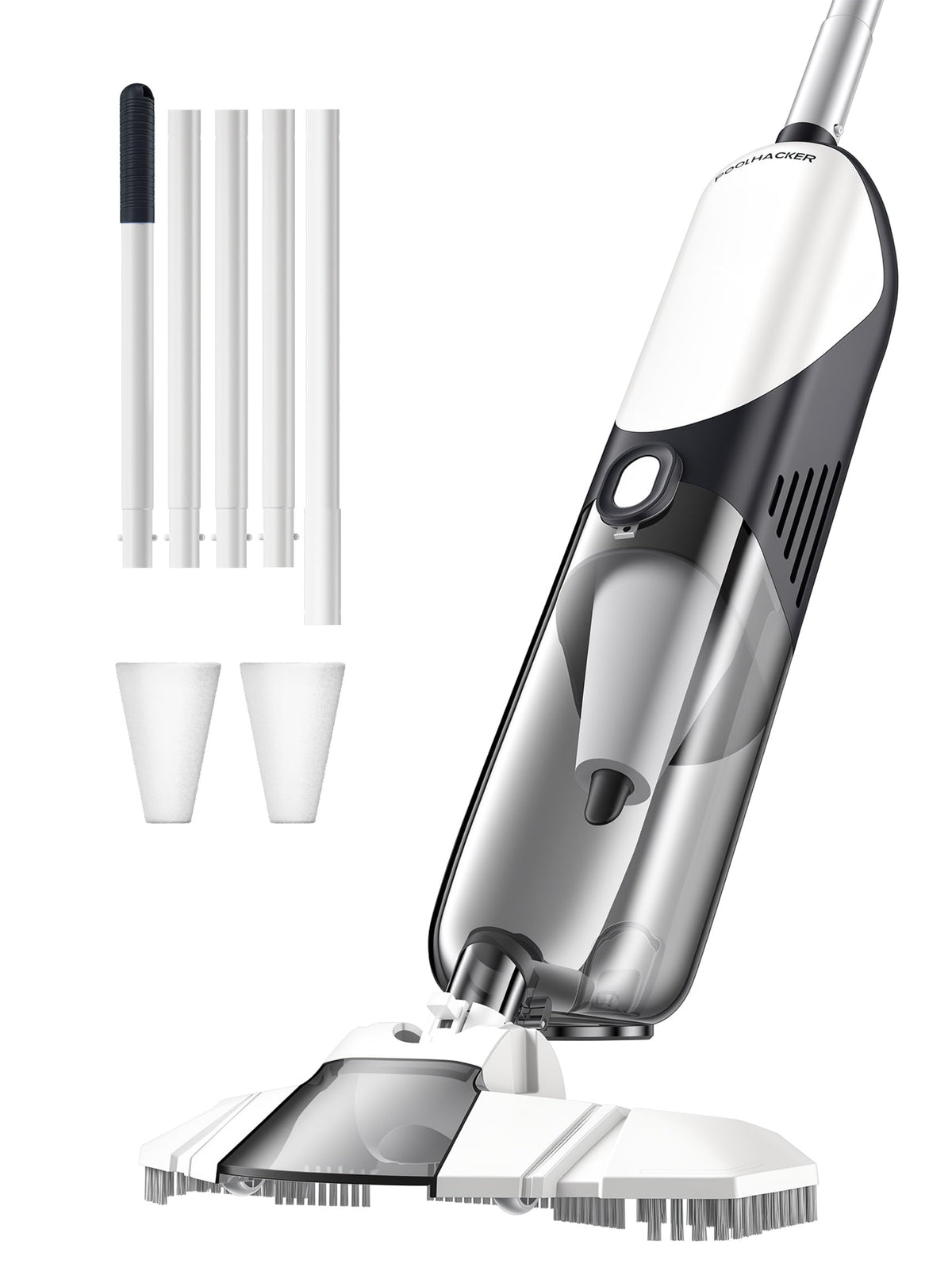 POOLHACKER Cordless Pool Vacuum complete kit front view