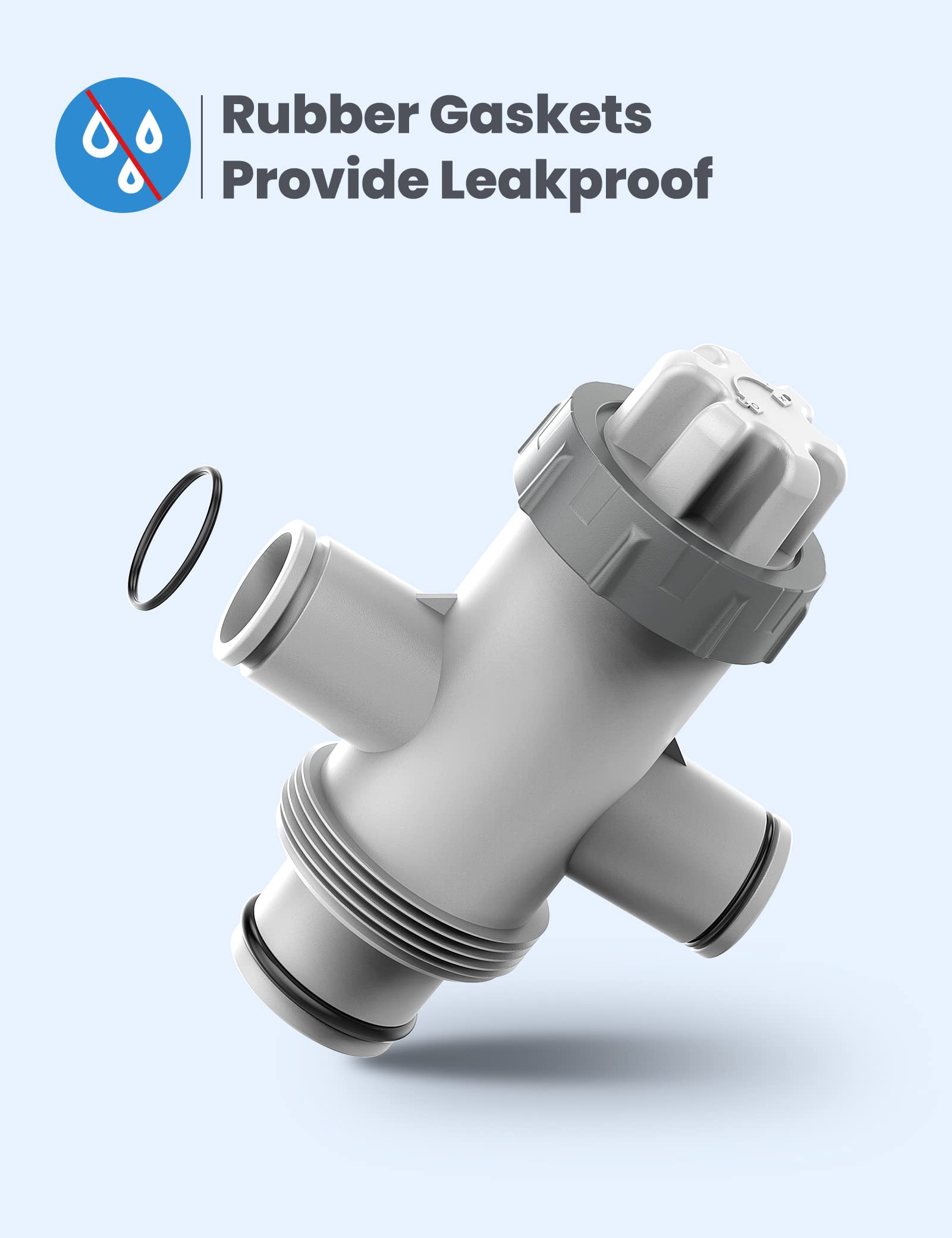 POOLHACKER Dual Split Hose Plunger Valve detailed view