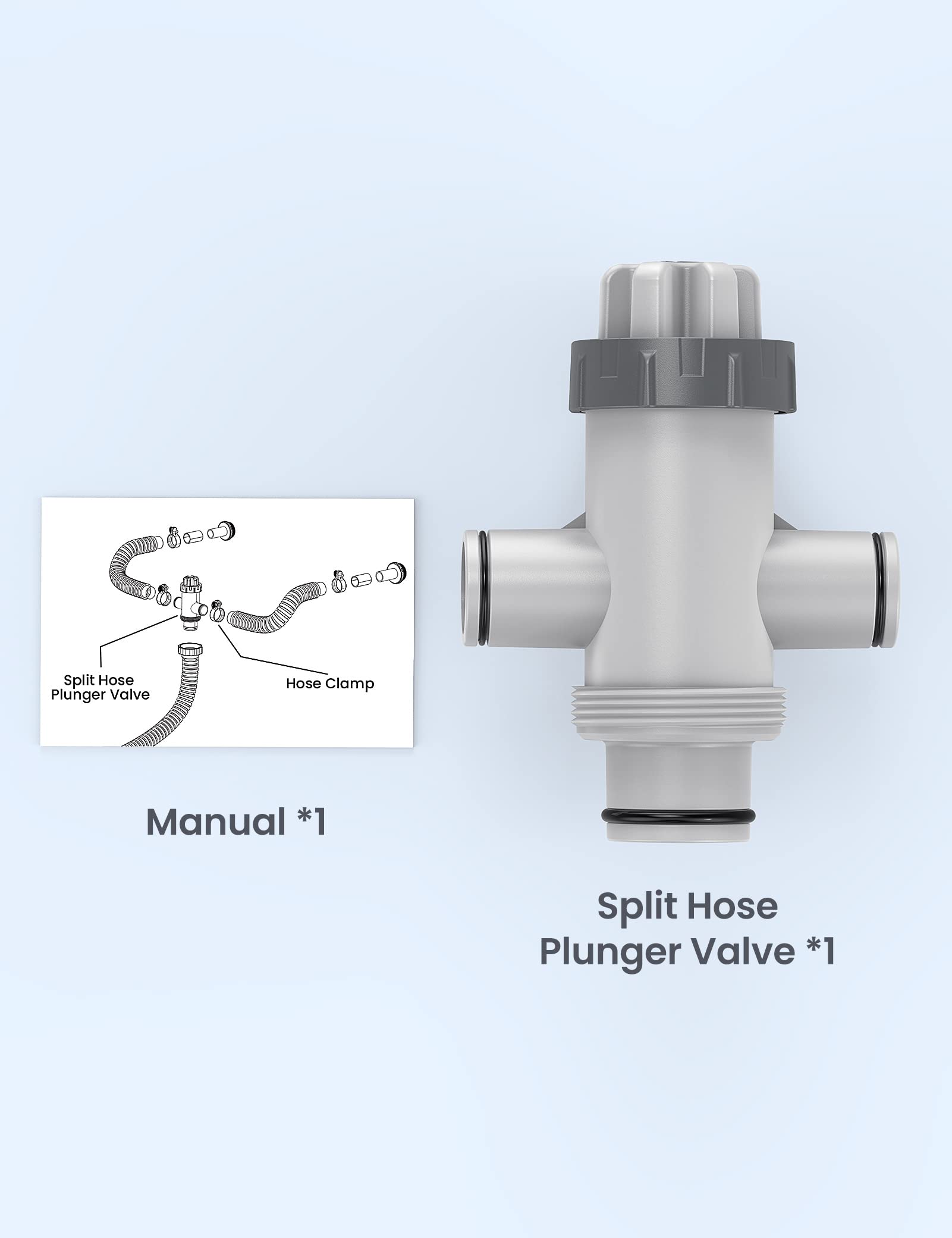POOLHACKER Dual Split Hose Plunger Valve in use