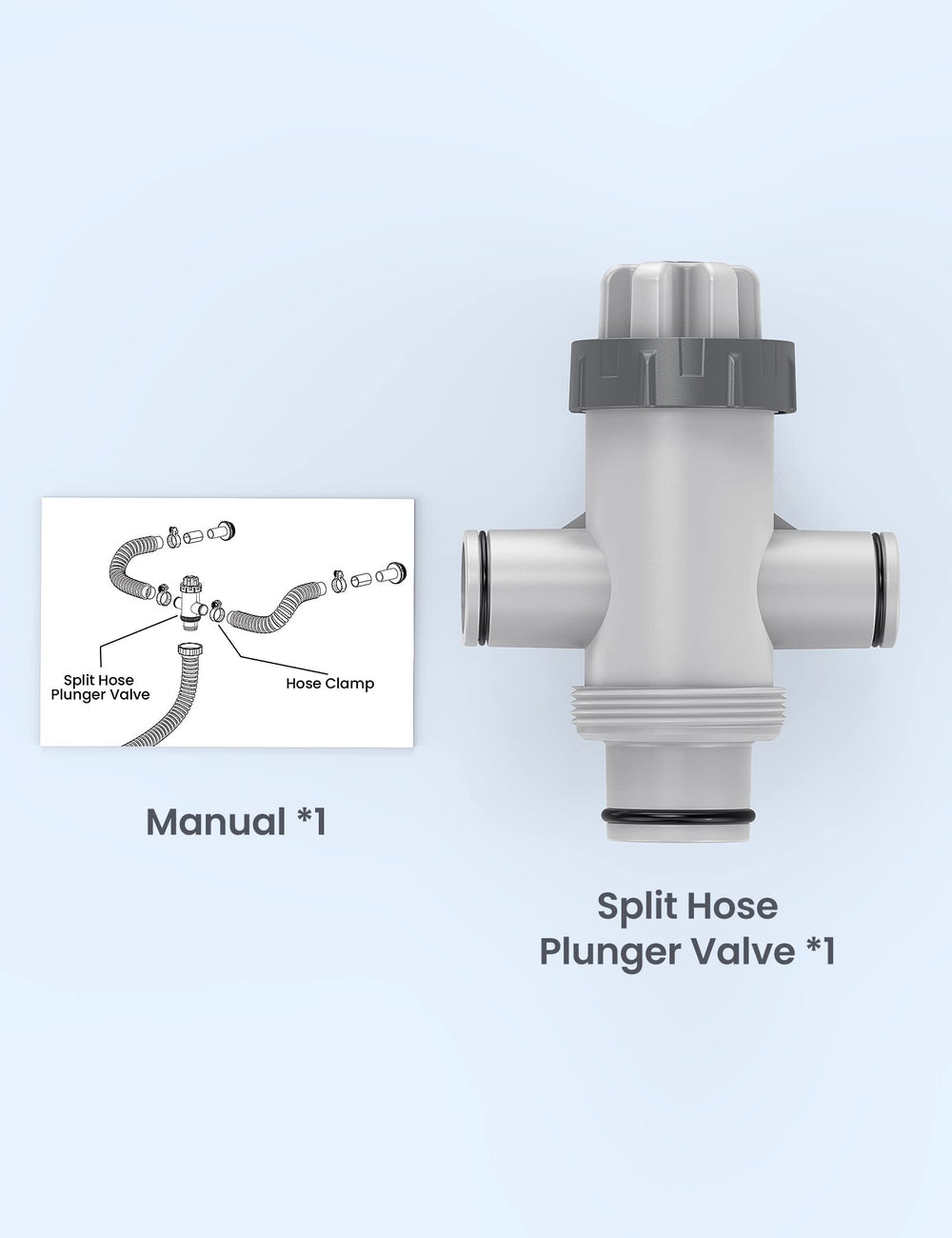 POOLHACKER Dual Split Hose Plunger Valve in use