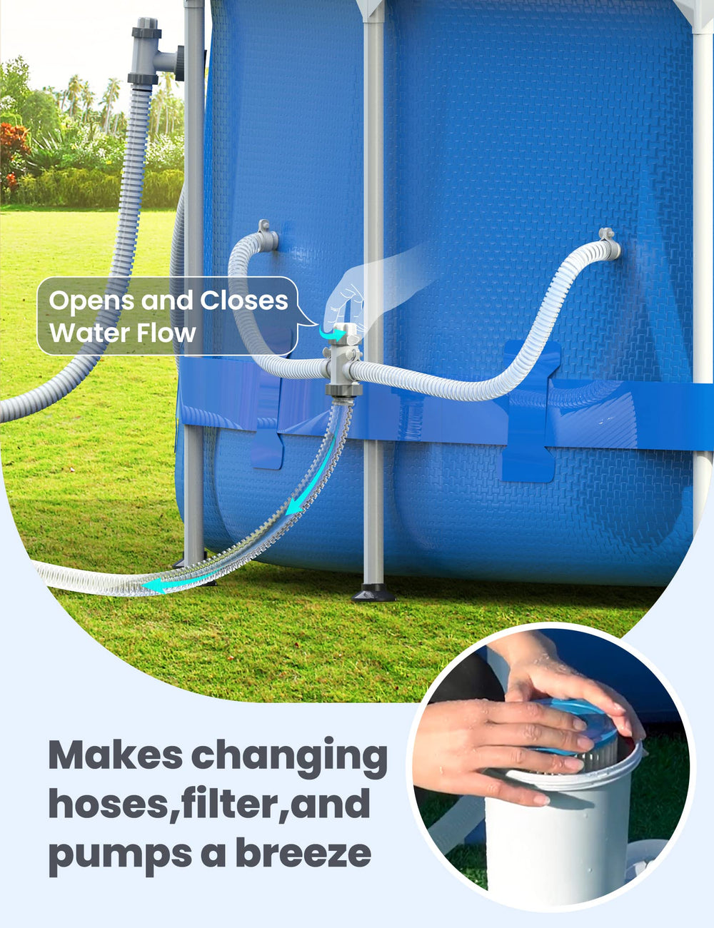POOLHACKER Dual Split Hose Plunger Valve packaging