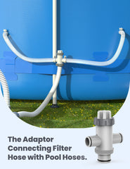 POOLHACKER Dual Split Hose Plunger Valve with hoses attached