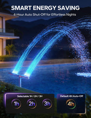POOLHACKER Solar Pool Fountain with dual-head spray in a swimming pool