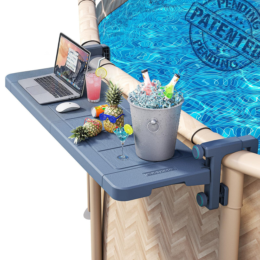 POOLHACKER Swim-Up Poolside Bar in Phantom Gray for round pools